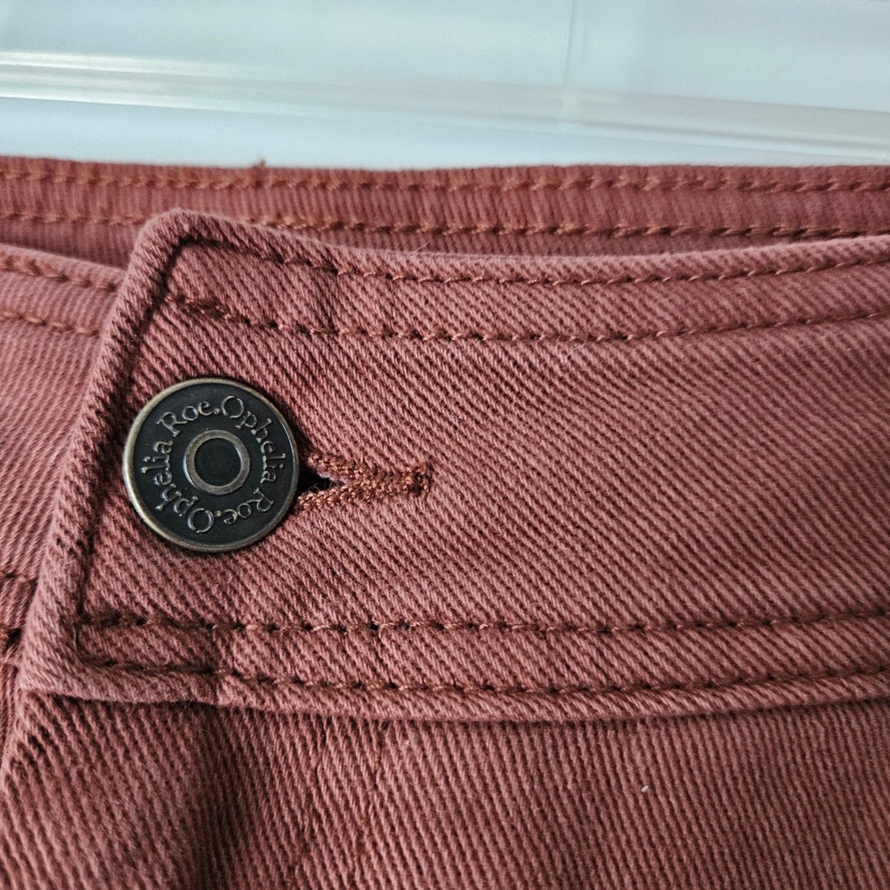 Ophelia Roe Wide Leg Pants Womens 12 Flare Rust Brown High‎ Waist Office Casual - Picture 3 of 7